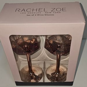 Rachel Zoe Wine Glasses set of 2 new